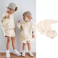 Ensemble de vêtements assortis pour adultes, taille plus, garçons et filles, sweat-shirt à capuche en polaire d'hiver à manches courtes, short, ensemble de survêtement deux pièces