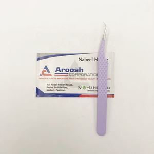 แหนบต่อขนตาแบบด้ามจับเพชรสีม่วง45องศาทำจากสเตนเลสสตีลคุณภาพสูงออกแบบโลโก้ได้ตามที่ต้องการ - Product Image 5