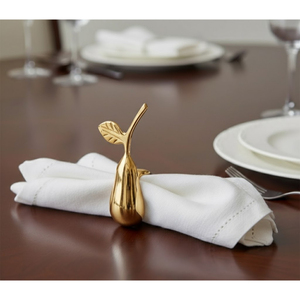 Hanukkah Napkin Rings Gold Metal Menorah Napkin Holders Elegant Chanukah Serviette Buckles For Dinner Party <b>Table</b> Decor - Product Image 3