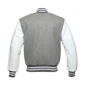 แจ็กเก็ตเสื้อกีฬาผ้าวูลและมหาวิทยาลัยหนังแบบคลาสสิกลายทางผ้าริบบิ้และแผ่นตัวอักษรสำหรับกีฬาที่ผลิตในปากีสถาน - Product Image 3