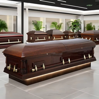 Ataúdes y Féretros Funerarios de Madera Sólida de Alta Calidad al por Mayor, Estilo Moderno Norteamericano, con Opciones de Recuerdos, Directo de Fábrica