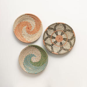 Ornements décoratifs en fibres de paille, décoration murale en herbe de mer, espace de vie, art mural en herbe de mer - Product Image 2