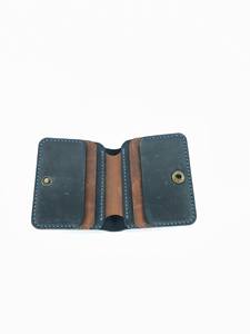 Cartera Vintage Crazy Horse de cuero genuino con tarjetero, Clip para dinero, plegable corto minimalista para hombres, 2017 - Product Image 6