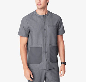 Uniformes confortables pour hommes col en V ensemble de gommage d'allaitement personnalisé - Product Image 2