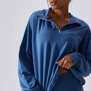 เสื้อฮู้ดดี้ผู้ชายทรงหลวม คอสูง กันลม อุ่นสบาย เหมาะสำหรับวิ่งออกกำลังกาย โยคะ พิมพ์ลายดิจิทัล รับสกรีนโลโก้ สำหรับฤดูหนาว - Product Image 4