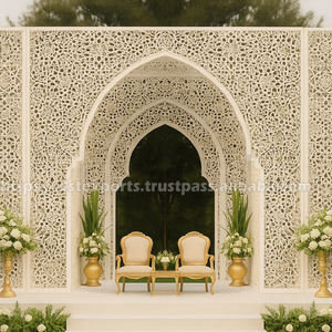 Vela de boda al aire libre decoración de pared para Escenario nocturno sufí MARCO DE Metal dorado de lujo Configuración de escenario de boda Venta De fábrica fabricante - Product Image 5