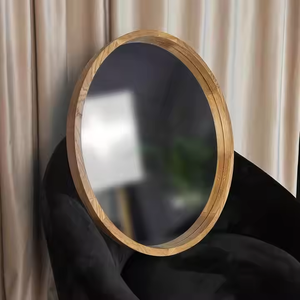 Meilleure vente de miroir de sol miroir mural moderne de qualité exportée cadre rond en bois de haute qualité par Azora Industries - Product Image 5