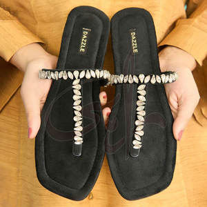 Último Diseño, Servicio OEM, Zapatos Kolhapuri para Mujer, Estampados, Antideslizantes, Cómodos, Suela de Cuero Natural, Parte Superior de Terciopelo, Calidad Premium - Product Image 2