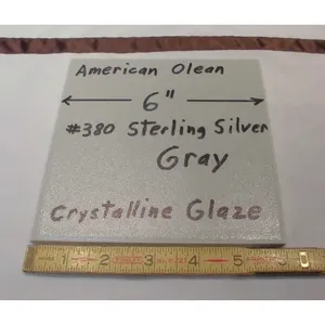 Carreaux en céramique cristalline American Olean 1pc 6 \ "X 6 \" Sterling Silver Gray Premium Ceramics - Product Image 1