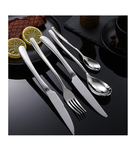 Elegante cuchara de té, tenedor, cuchillo, juego de cubiertos, cubiertos, cuchara, hogares, fiestas, juego de cubiertos de acero con espejo - Product Image 3