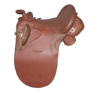 Sillín hecho a mano de cuero genuino de primera calidad, ligero, flexible, con soporte cómodo para montar durante todo el día - Product Image 1