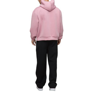 2026 Custom Solid <b>Pink</b> 100% Cotton Windproof Streetwear <b>Hoodie</b> Wholesale Cheap Price Warm Winter Thick Fleece Pocket for <b>Men</b> OEM - Product Image 5
