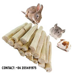 Palitos para masticar caña de azúcar secos naturales | Juguete Molar de bambú dulce para hámsteres, conejos, cobayas/Sra. Jessi - Product Image 1