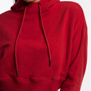 Sudadera de mujer con logotipo personalizado OEM Regular Fit Cropped Top Sexy Hoodie - Product Image 5
