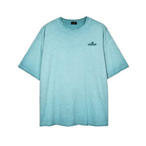 T-shirt délavé pour hommes avec un look vintage délavé et un tissu en coton doux T-shirt décontracté pour hommes avec une coupe décontractée - Product Image 1