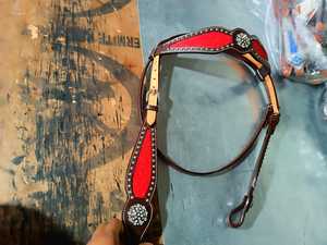 Conjunto de cuello de pecho con cuentas azteca occidental de cuero de vaca genuino, flor pintada en 3D, estilo indio, fabricado por el proveedor - Product Image 5