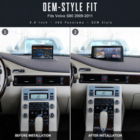Radio Mobil Android 8.8 Inch CarPlay Android Auto Navigasi 360 Panoramic All in One Head Unit untuk Volvo S80 2009-2011
