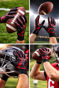 Guantes de Receptor de Fútbol Americano con Palma de Agarre Mejorado para Partidos y Prácticas, Duraderos, Suministro Personalizado para Equipos - Product Image 3