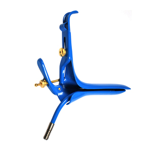 Roestvrijstalen Electro Vaginale Speculum Blauw Gecoat Diathermy Cusco En Graven Speculums Met Rookbuis - Product Image 3