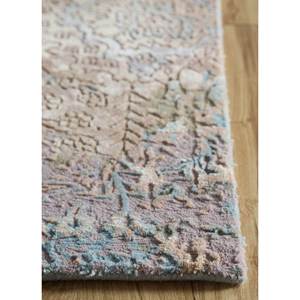 Alfombra de Lana y Seda de Bambú Anudada a Mano del Lejano Oriente Srb(153) Rectangular Azul Floral Abstracto para el Hogar, Pasillo, Sala de Estar, Hecha a Mano - Product Image 4