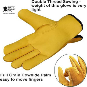 OEM Work <b>Gloves</b> Men Heavy Duty Leather Gardening <b>Gloves</b> for Thorn Resistant Padded Palm Utility Working - Product Image 2