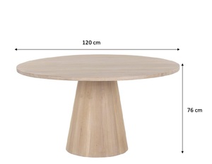 Hiện Đại Xu hướng châu Âu thiết kế gỗ sồi tròn 4 chỗ ngồi nhà hàng và nhà bếp bàn ăn - Product Image 5