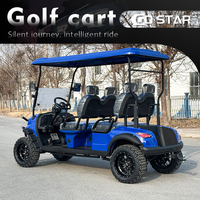Mobil Golf Listrik 4 Kursi Rem Cakram Kecepatan 50-70Km/jam Jarak Tempuh 90km Bersertifikasi GCC/CE/Dot/Eec untuk Lapangan Golf & Resor Go Star