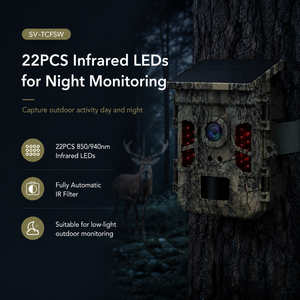 Caméra de <span class=keywords><strong>chasse</strong></span> Sensvision Wildkamera 4K 64MP CMOS IP66 étanche à énergie solaire WiFi 120 PIR avec autonomie de 36 mois - Product Image 3
