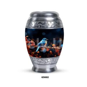 Venta caliente de aluminio Sparrow Keepsake Cremación Urna para adultos para cenizas humanas con bolsa de terciopelo gratis - Product Image 2