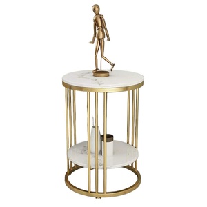 Table d'extrémité ronde moderne pour salon intérieur en marbre noir avec fonction définie pour la maison ou l'hôtel - Product Image 4