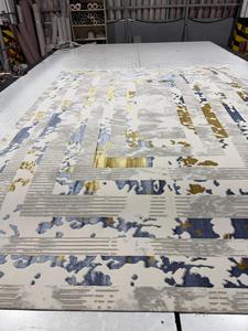 Tapis rectangulaire moderne Adiva, fabriqué à la machine, en jacquard, polypropylène, jute, polyester, tissé, à poils longs, épais, résistant aux taches, abstrait - Product Image 5
