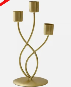 Bougeoir en métal à l'aspect simple pour les décorations de mariage à la maison - Product Image 1
