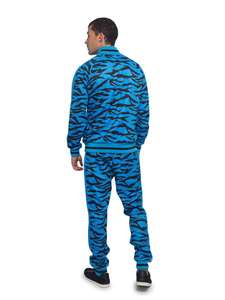 Venta al por mayor de chándal de gran tamaño de tela de algodón Zip up Sudadera con capucha y pantalones de chándal Sublimado Cheetah chándal conjunto para Unisex - Product Image 2
