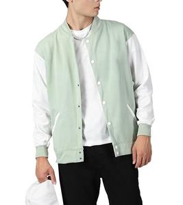 Veste de baseball réversible en molleton avec broderie pour hommes, manteau à capuche Letterman Varsity d'hiver en plein air, tissu - Product Image 4