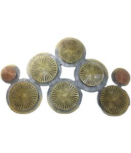 Art mural impressionnant utilisé pour la décoration de la maison et de l'hôtel, salon, chambre à coucher, décoration murale moderne, couleur or, métal rond, art mural - Product Image 4