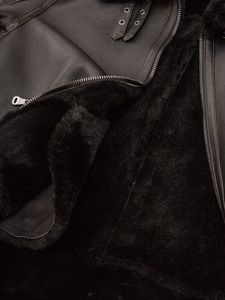 Vestes en cuir PU de haute qualité à manches longues avec poches zippées pour hommes, style sport, manteaux en cuir de vache - Product Image 6