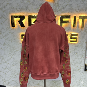 Tendance Mode Usine Taux Imprimé La Plus Demande Fermeture Éclair À Capuche Bouffée Imprimé Fabriqué En Usine Pas Cher Prix Hoodies Hommes Hommes Hoodies - Product Image 4