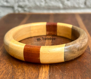 Brazaletes de madera ligeros para mujer Joyería clásica hecha a mano al por mayor por Tradebyd - Product Image 1