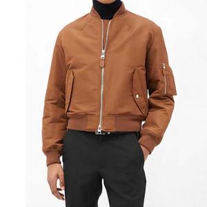 Blousons d'aviateur de style de rue pour hommes produit en toile de bonne qualité conception à glissière service OEM saison d'hiver prix bon marché - Product Image 3