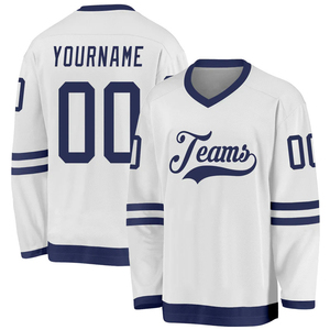 Personalizada de alta calidad Vintage divertido sublimación impresión equipo universitario Canadá hockey sobre hielo Jersey patrones de costura - Product Image 4