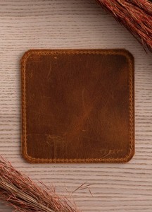 Custom Luxury Real Leather Cup Mat <b>Coasters</b> <b>for</b> Gifts Genuine Leather <b>Coasters</b> Set <b>for</b> <b>Drinks</b> |OEM ALWCOA02 - Product Image 3