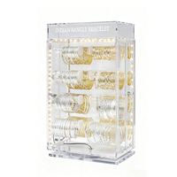 Présentoir de Bracelet de verrouillage au détail organisateur de bijoux vitrine de bijoux rotative en acrylique transparent avec lumière LED