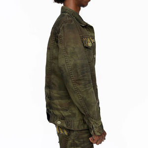 2025 New Design Spring and Autumn New Denim <b>Jacket</b> Men'<b>s</b> Trendy Street Youth Slim Fit Casual <b>Jacket</b> - Product Image 3