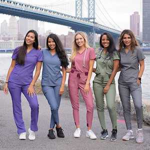 Mode uniformes médicaux femmes gommages ensembles hôpital médecins infirmières accessoires clinique dentaire Salon de beauté Spa vêtements de travail vêtements - Product Image 1