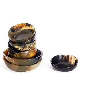 Bols de service élégants en corne de buffle, ustensiles de cuisine de luxe très vendus dans toutes les tailles et formes ovales pour les fêtes - Product Image 1