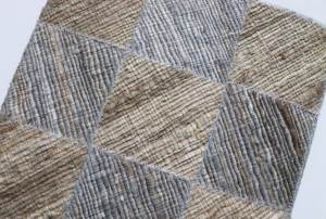 Tapis en jute naturel écologique de taille personnalisée tissé à la main moderne géométrique Patchwork tapis réversible salon chambre bureau - Product Image 4