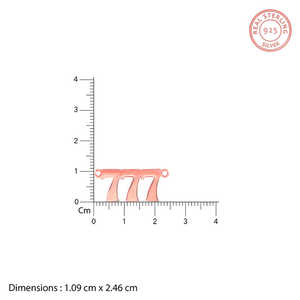 Oro Rosa personalizado Triple numérico fino colgante collar elegante encantos - Product Image 5