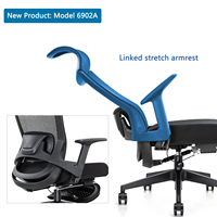 Fauteuil de Bureau de Direction de Luxe avec Design Pivotant, Maille Moderne, Tissu et Acier, Mobilier Ergonomique, Fauteuil de Bureau Massant de Luxe