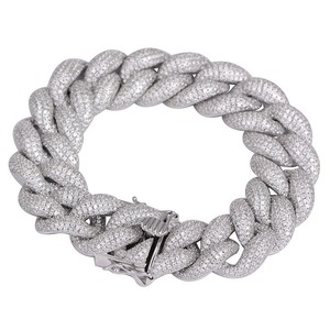 Bracelet en diamant cubain de fabrication indienne parfait pour le style de luxe et le glamour de tous les jours disponible en grande quantité - Product Image 1