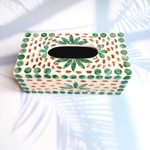 Hermoso Porta Papel Higiénico de Nácar de Vietnam para un Estilo Bohemio Chic en el Hogar, Elegante Organizador de Baño - Product Image 5
